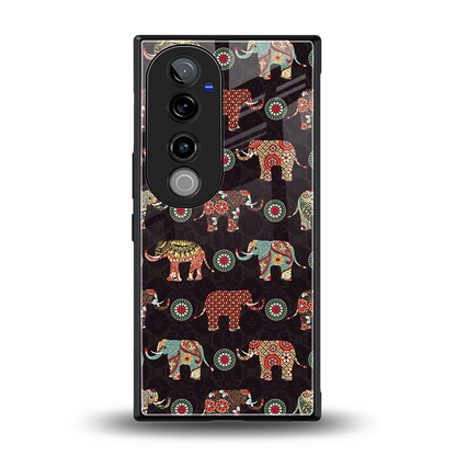 Elephant Art back phone cover | glass case for vivo v40 pro