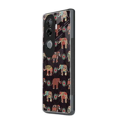 Elephant Art vivo v40e mobile cover | shockproof glass phone case