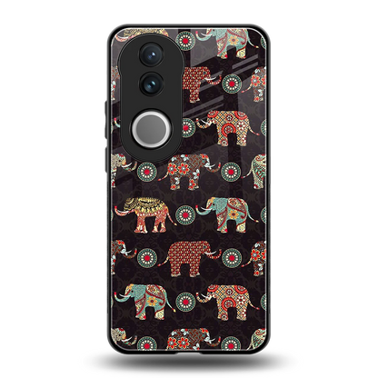 Elephant Art back phone cover | glass case for vivo v50