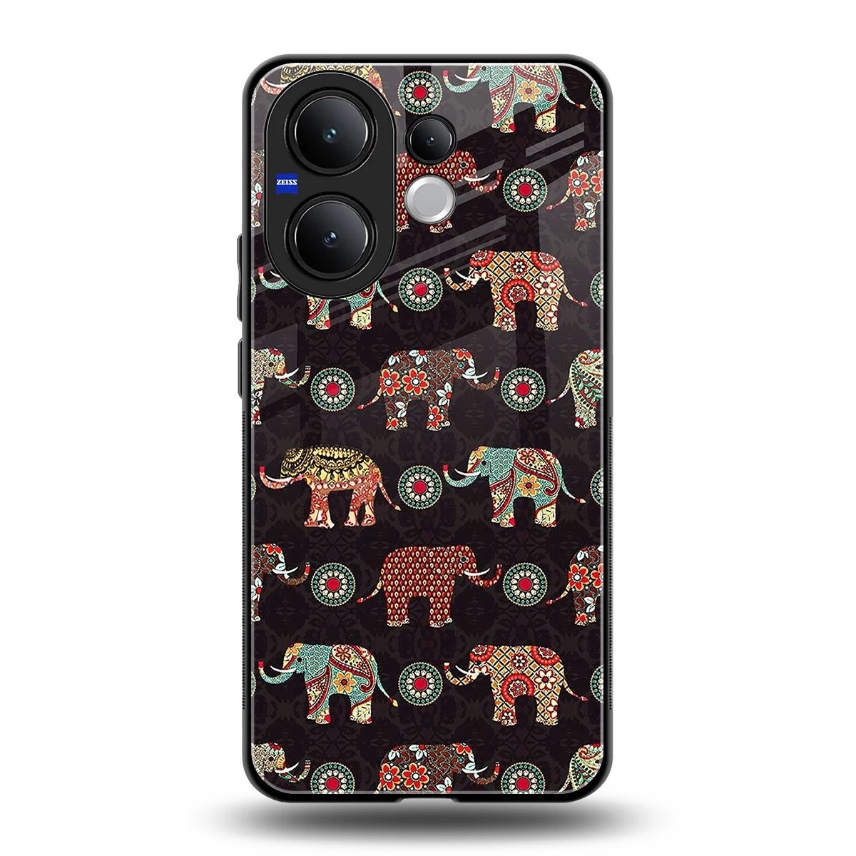Elephant Art back phone cover | glass case for vivo v60