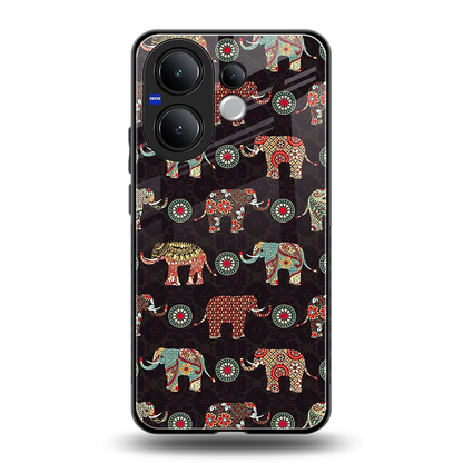 Elephant Art back phone cover | glass case for vivo v60