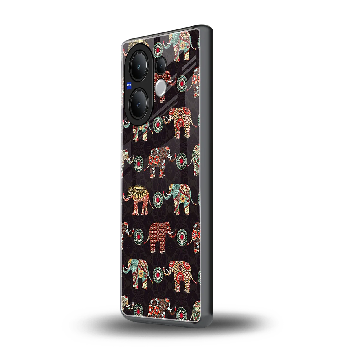 Elephant Art vivo v60 mobile cover | shockproof glass phone case