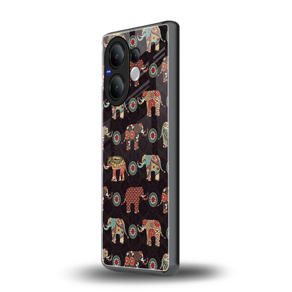 Elephant Art vivo v60 mobile cover | shockproof glass phone case
