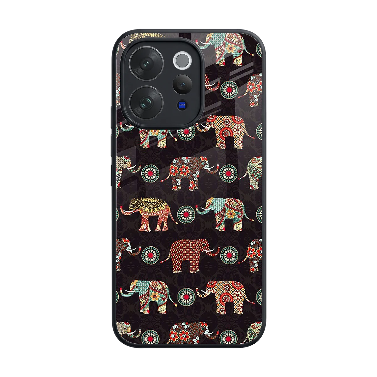 Elephant Art back phone cover | glass case for vivo v70