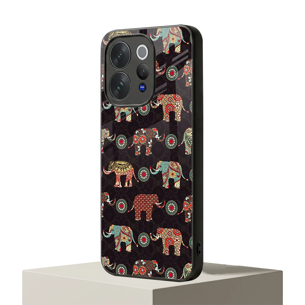Elephant Art vivo v70 elite mobile cover | shockproof glass phone case