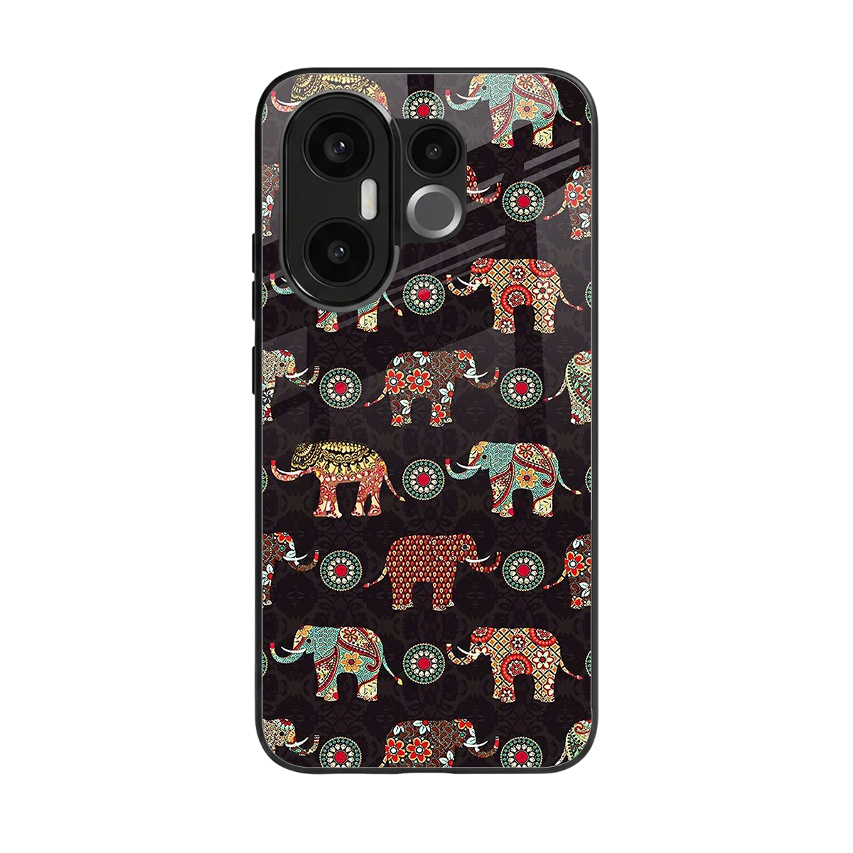 Elephant Art back phone cover | glass case for vivo x200 fe