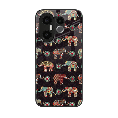 Elephant Art back phone cover | glass case for vivo x200 fe