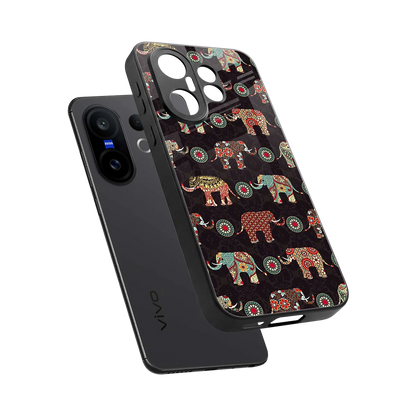 Elephant Art sleek vivo x200 fe cover with tempered glass back and TPU edges