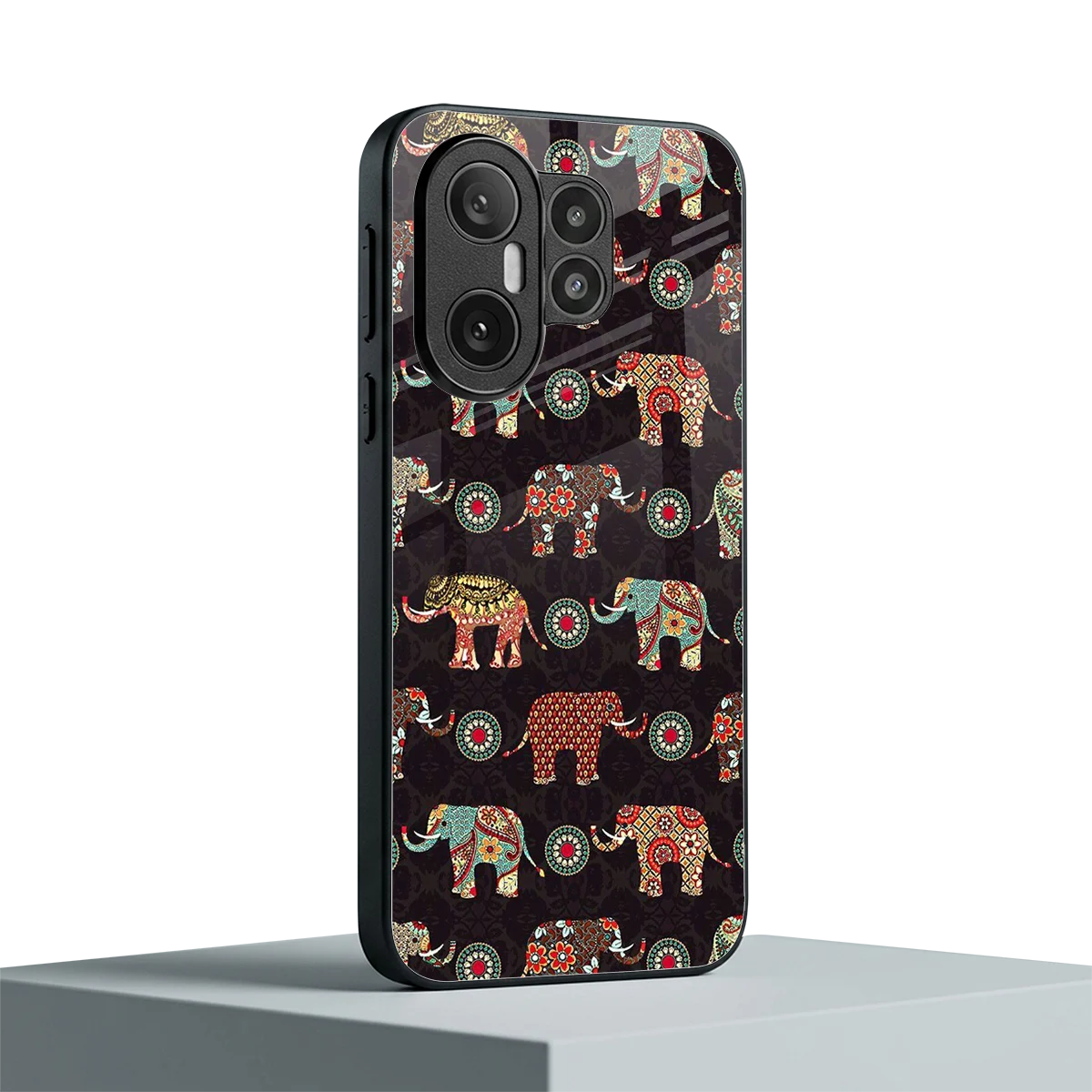 Elephant Art vivo x200 fe mobile cover | shockproof glass phone case