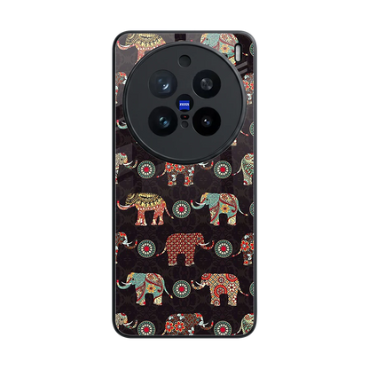 Elephant Art back phone cover | glass case for vivo x200 pro