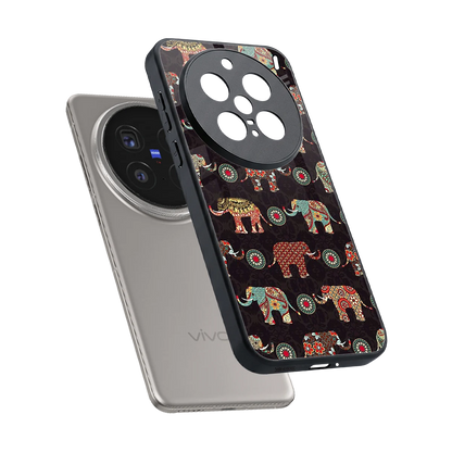 Elephant Art sleek vivo x200 pro cover with tempered glass back and TPU edges