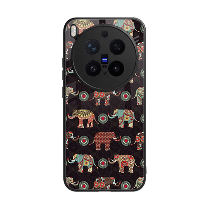 Elephant Art back phone cover | glass case for vivo x300 pro