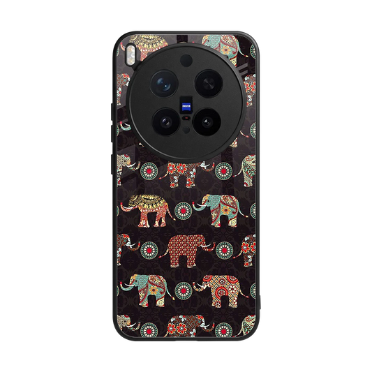 Elephant Art back phone cover | glass case for vivo x300 pro