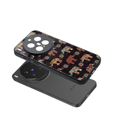 Elephant Art sleek vivo x300 pro cover with tempered glass back and TPU edges