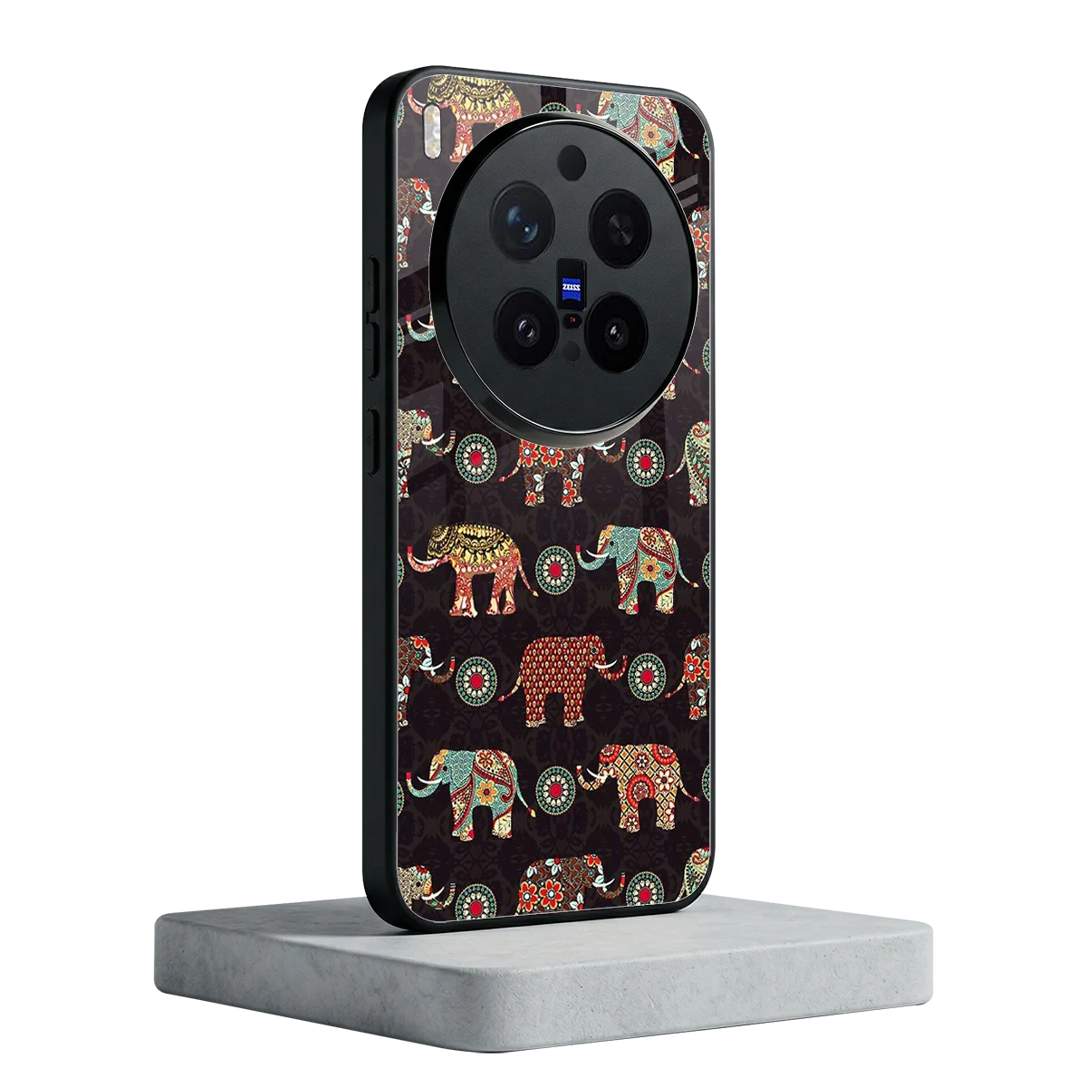 Elephant Art vivo x300 pro mobile cover | shockproof glass phone case