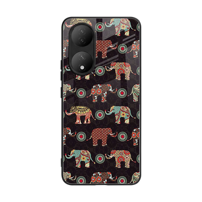 Elephant Art back phone cover | glass case for Vivo-y100