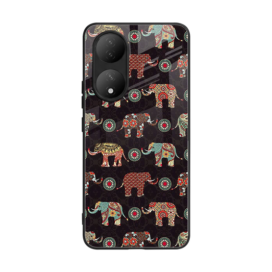 Elephant Art back phone cover | glass case for Vivo-y100