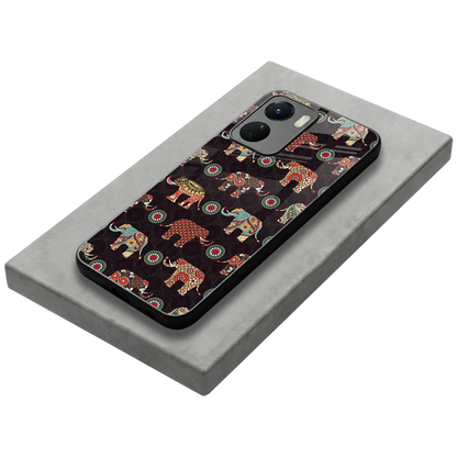 Elephant Art stylish phone case for vivo y16 | glossy glass and slim fit