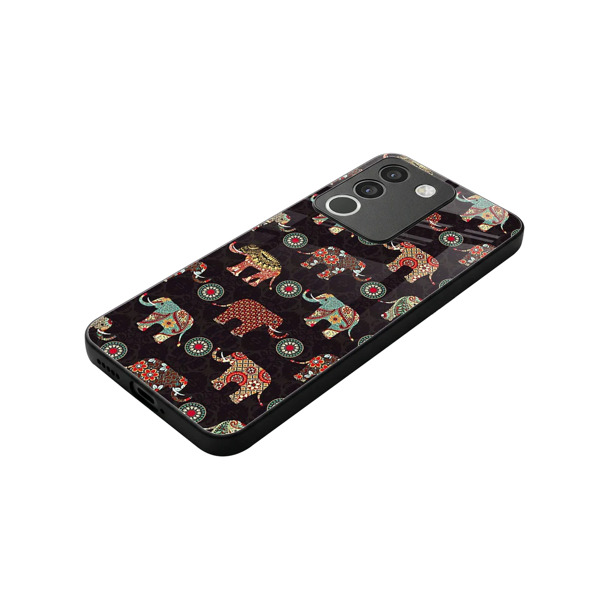 Elephant Art stylish phone case for vivo y200 5g | glossy glass and slim fit