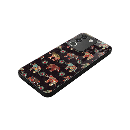 Elephant Art stylish phone case for vivo y200 5g | glossy glass and slim fit