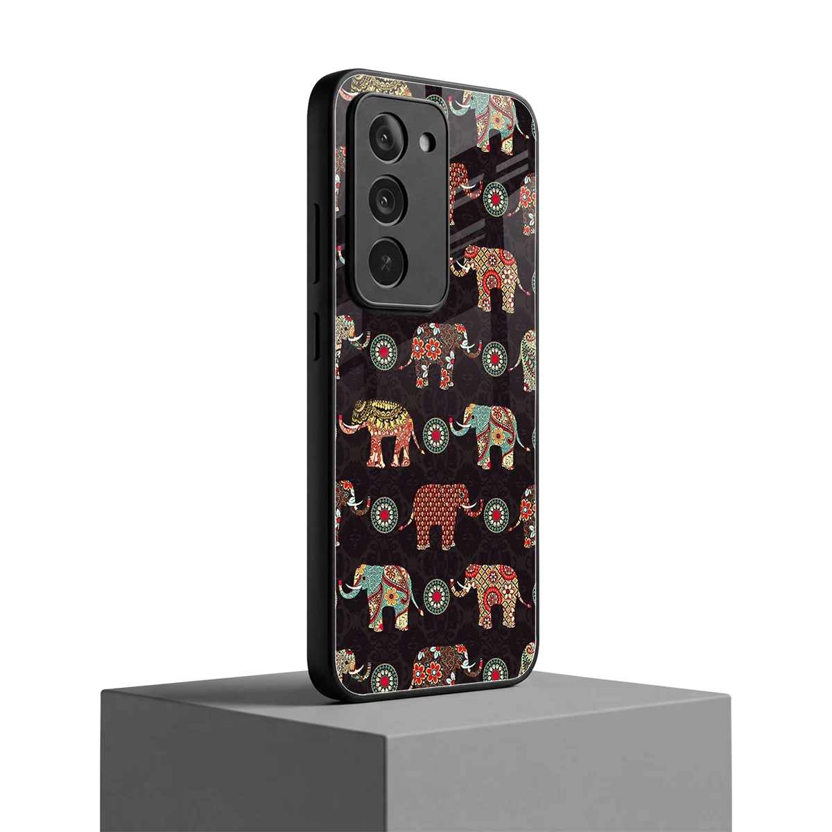Elephant Art redmi 15 5g mobile cover | shockproof glass phone case
