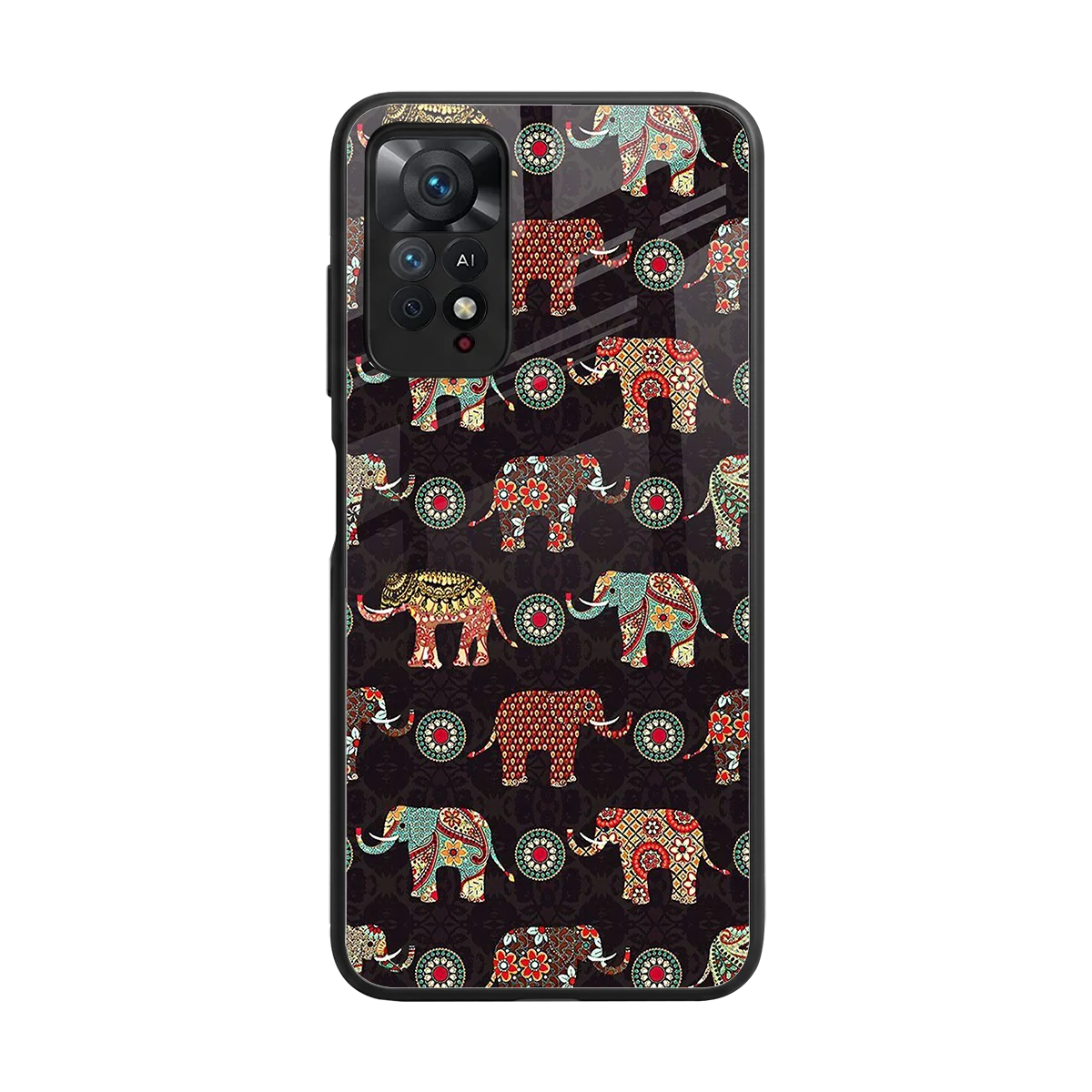 Elephant Art back phone cover | glass case for redmi note 11 pro
