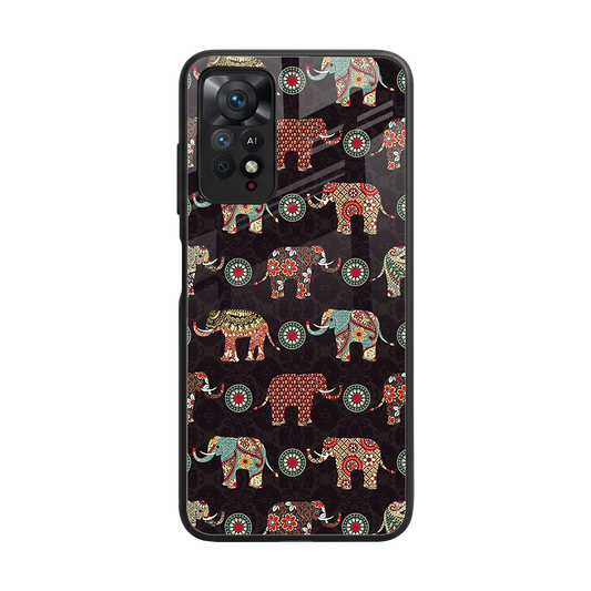 Elephant Art back phone cover | glass case for redmi note 11 pro