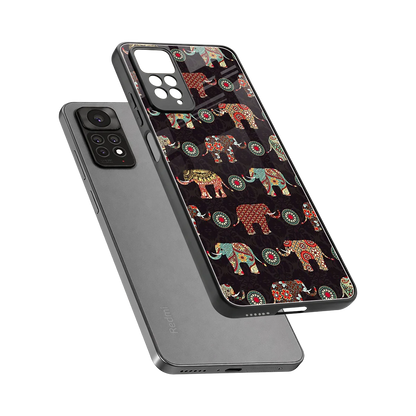 Elephant Art sleek redmi note 11 pro cover with tempered glass back and TPU edges