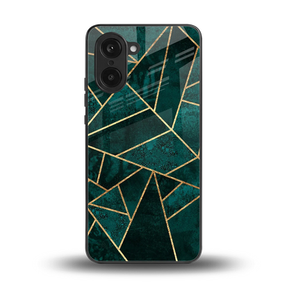 Emerald Geometry back phone cover | glass case for oneplus nord ce5 5g