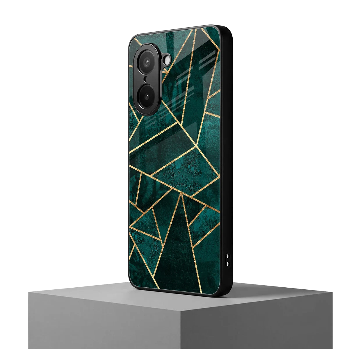 Emerald Geometry oneplus nord ce5 5g mobile cover | shockproof glass phone case