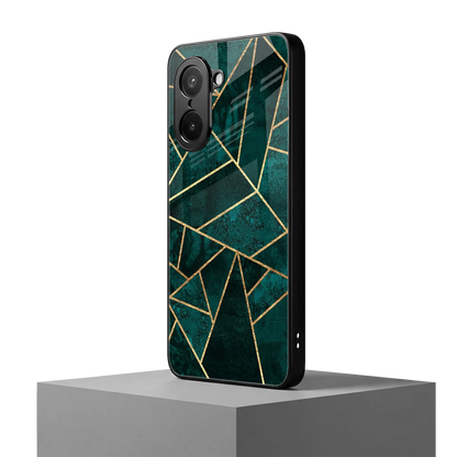 Emerald Geometry oneplus nord ce5 5g mobile cover | shockproof glass phone case
