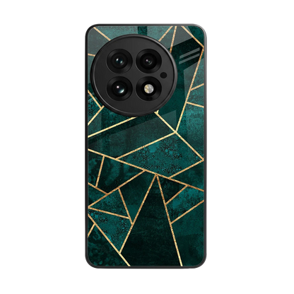 Emerald Geometry back phone cover | glass case for oneplus 13