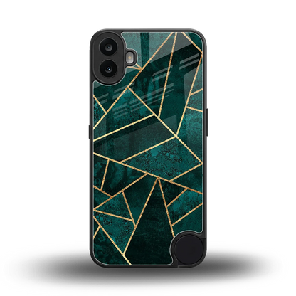 Emerald Geometry back phone cover | glass case for cmf nothing phone 1
