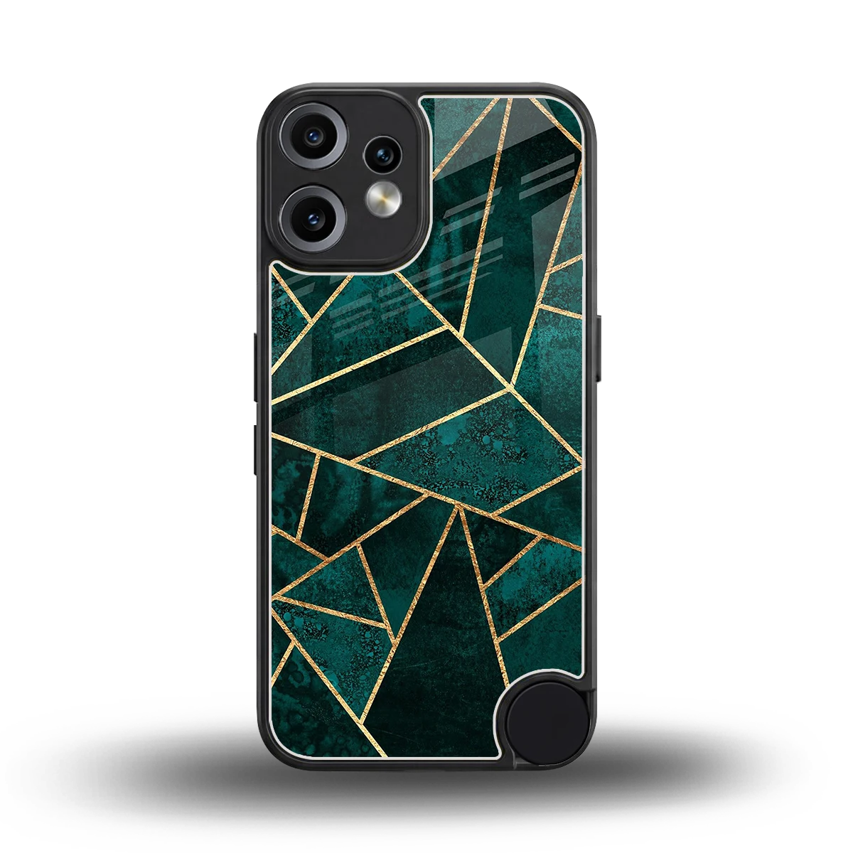 Emerald Geometry back phone cover | glass case for cmf nothing phone 2 pro