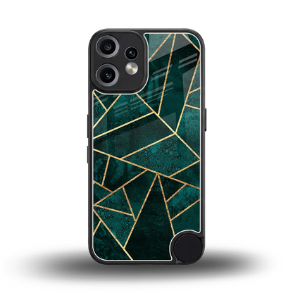 Emerald Geometry back phone cover | glass case for cmf nothing phone 2 pro