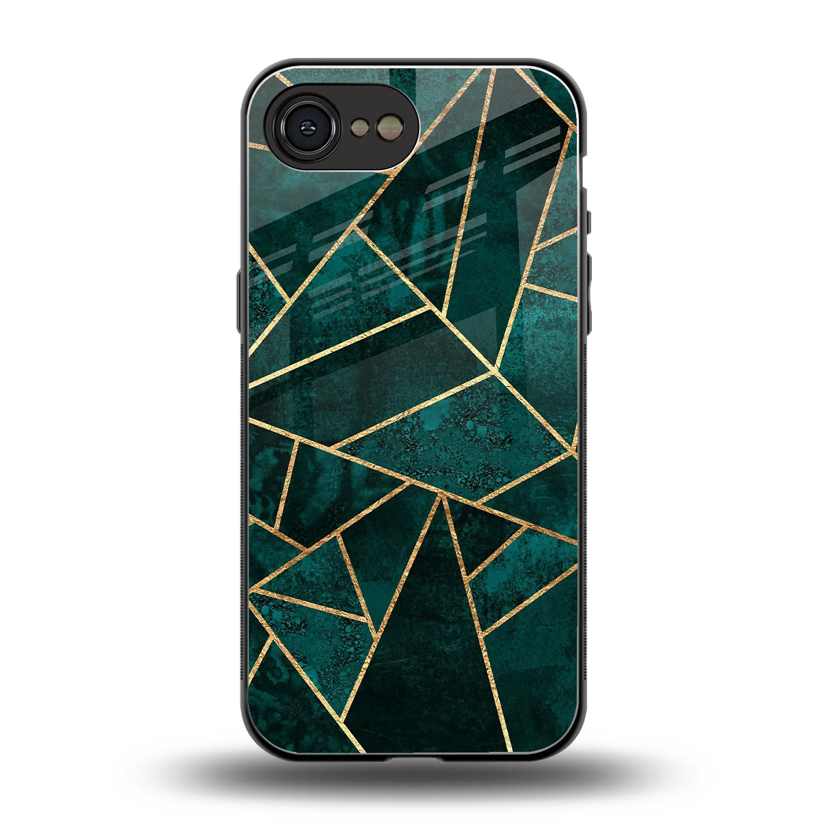Emerald Geometry back phone cover | glass case for iphone 16e
