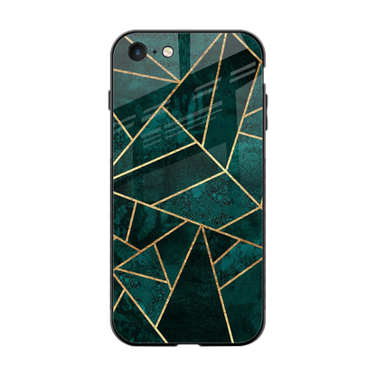 Emerald Geometry back phone cover | glass case for iphone se 2020