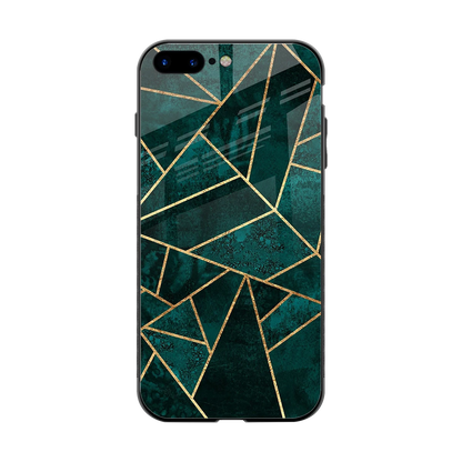 Emerald Geometry back phone cover | glass case for iphone 7 plus