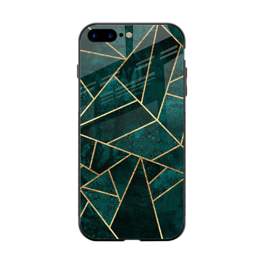 Emerald Geometry back phone cover | glass case for iphone 7 plus