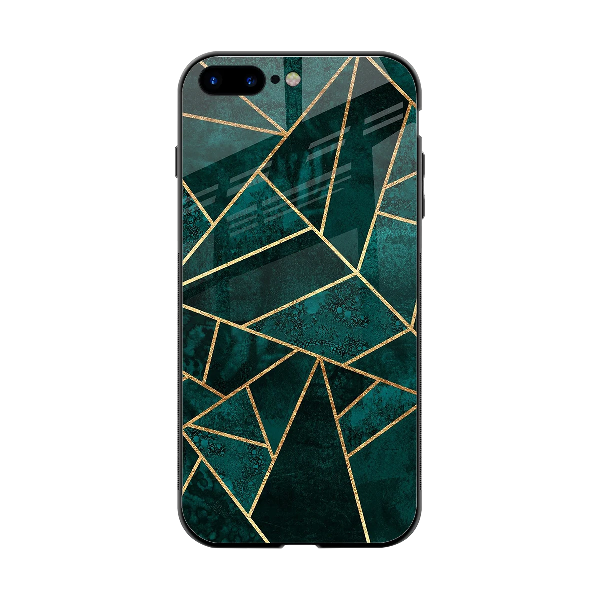 Emerald Geometry back phone cover | glass case for iphone 8 plus