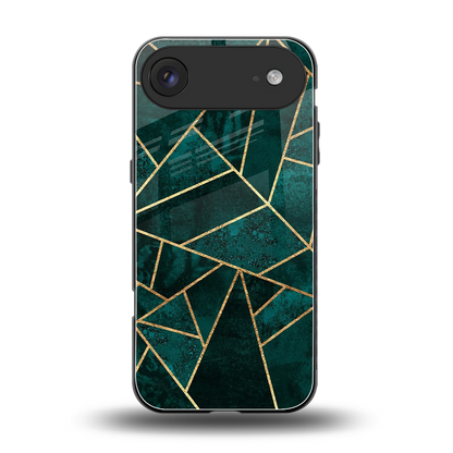Emerald Geometry back phone cover | glass case for iphone air
