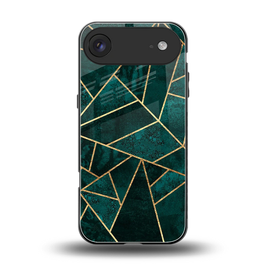 Emerald Geometry back phone cover | glass case for iphone air
