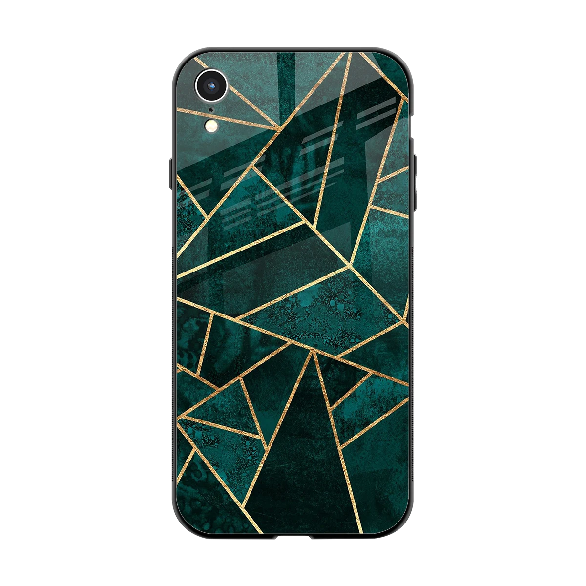 Emerald Geometry back phone cover | glass case for iphone xr