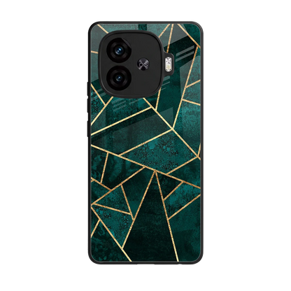 Emerald Geometry back phone cover | glass case for iqoo neo 10r 5g