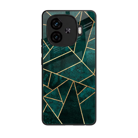 Emerald Geometry back phone cover | glass case for iqoo neo 10r 5g