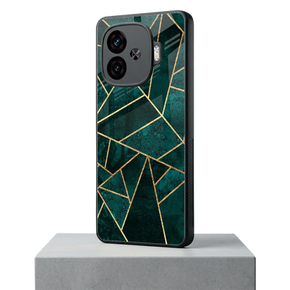 Emerald Geometry iqoo neo 10r 5g mobile cover | shockproof glass phone case
