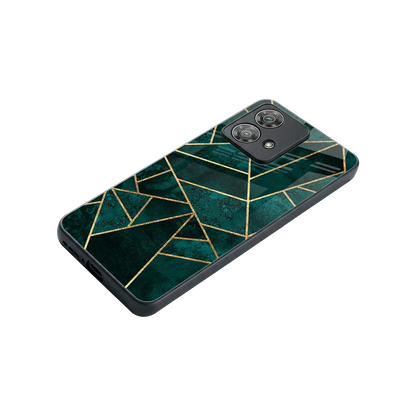 Emerald Geometry stylish phone case for motorola edge 40 neo 5g | glossy glass and slim fit