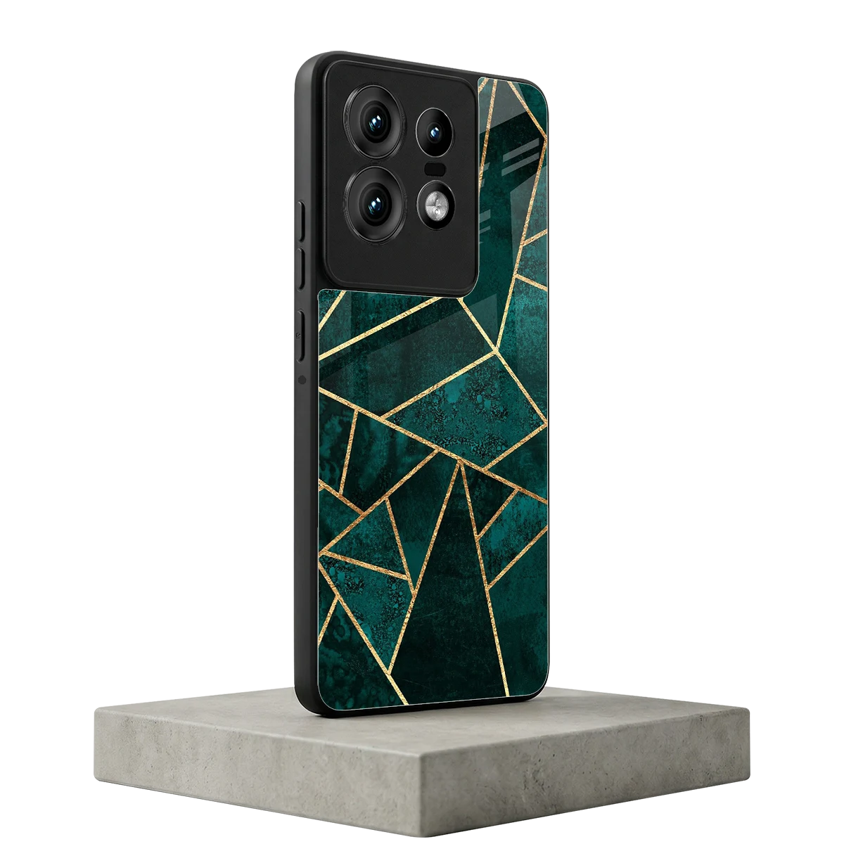 Emerald Geometry motorola edge 50 pro mobile cover | shockproof glass phone case