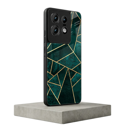 Emerald Geometry motorola edge 50 pro mobile cover | shockproof glass phone case