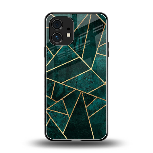 Emerald Geometry back phone cover | glass case for nothing phone 1